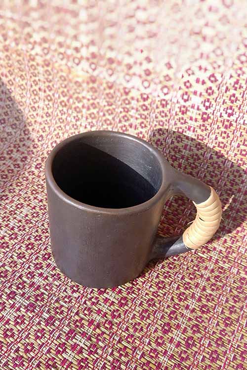 Terracotta by Sachii "Longpi Black Pottery Coffee Mug Large Set of 2"