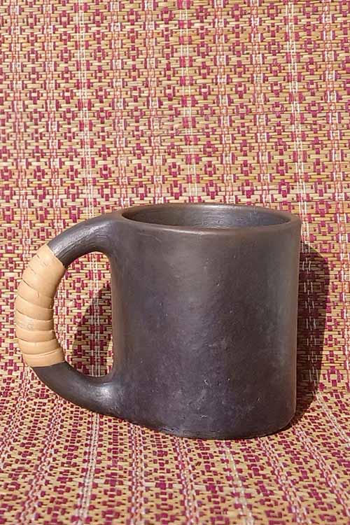 Terracotta by Sachii "Longpi Black Pottery Coffee Mug Large Set of 2"