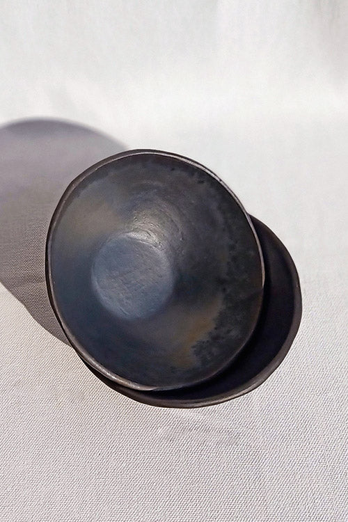 Terracotta by Sachii Longpi Black Pottery Soup/Salad Bowl