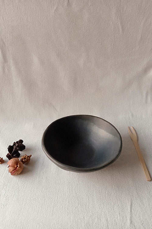 Terracotta by Sachii Longpi Black Pottery Soup/Salad Bowl