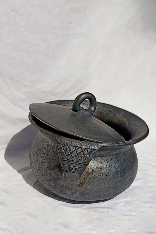 Terracotta by Sachii Longpi Black Pottery Biryani Pot Medium