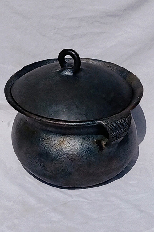 Terracotta by Sachii Longpi Black Pottery Biryani Pot Medium