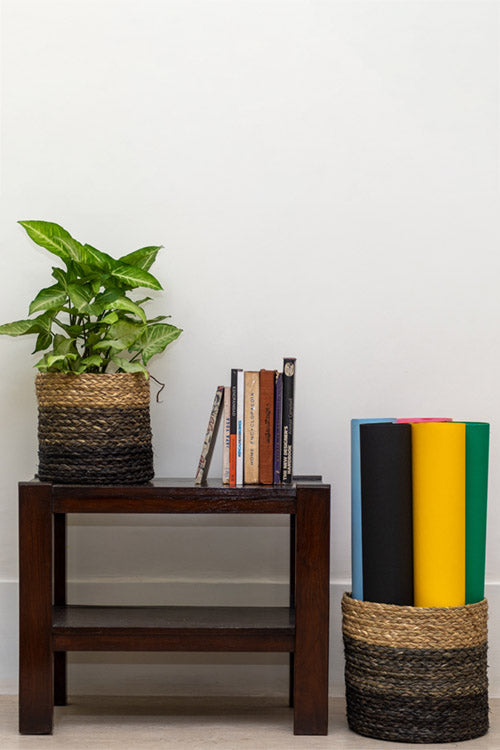 Kadam Haat Handmade Black Eco Planter Set Of 2