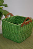 Dharini Sabai & Palm Storage Basket (Green)