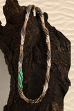 Blue Twist Beaded Necklace