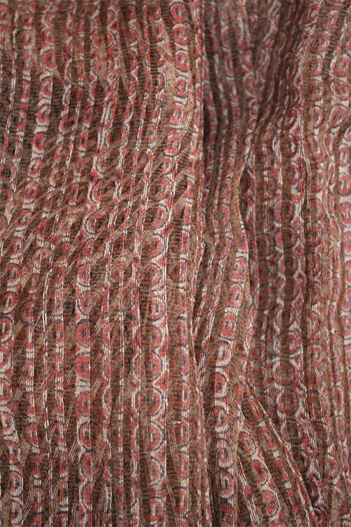 Creative Bee 'BUTTONS' Natural Dyed Block-Printed Silk Fabric (0.5 Meter)