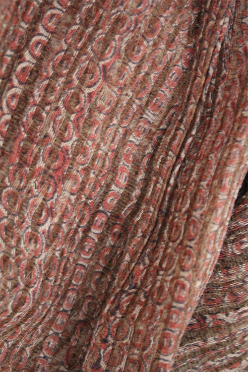 Creative Bee 'BUTTONS' Natural Dyed Block-Printed Silk Fabric (0.5 Meter)