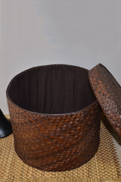 Dharini Screw Pine Round Storage Box