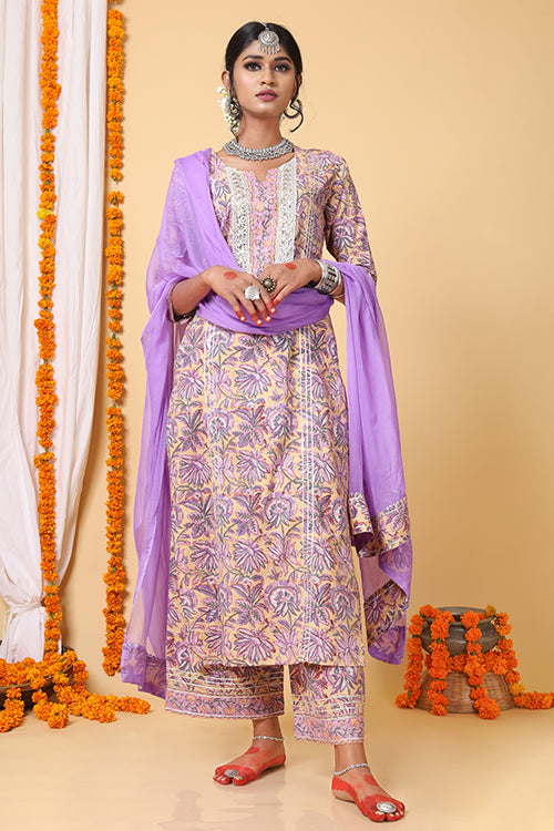 Shuddhi Yellow and violet full set