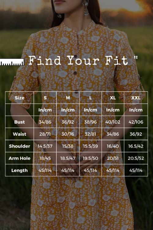 Sootisyahi Amber Delight Azofree Block Printed Cotton Kurta For Women Online