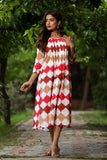 A Colourful Vibe Pure Cotton Hand Block Printed Dress For Women Online 