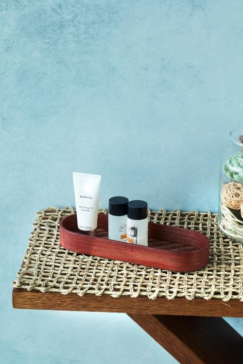 Kadam Haat Handmade Bamboo Oval Tray (Brown)