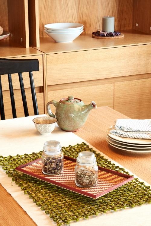 Kadam Haat Handmade Bamboo Cereal Tray - Small (Brown)