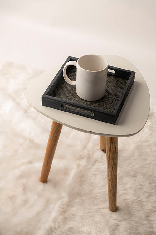 Kadam Haat Handmade Bamboo Square Tray - Small (Black)