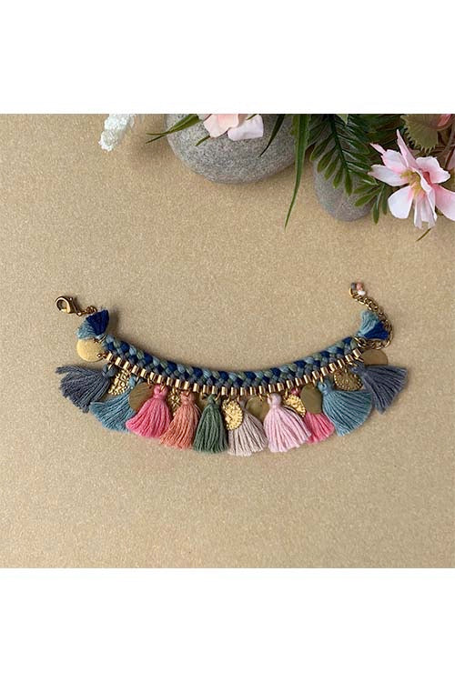 Dhaaga Pastel Tassel Bracelet