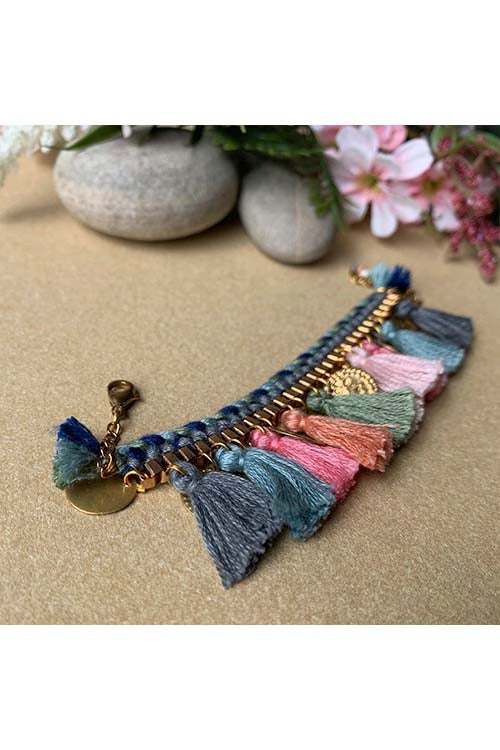 Dhaaga Pastel Tassel Bracelet