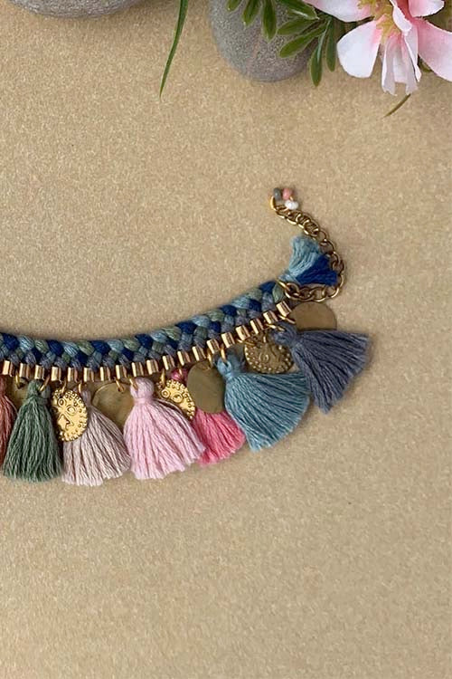 Dhaaga Pastel Tassel Bracelet