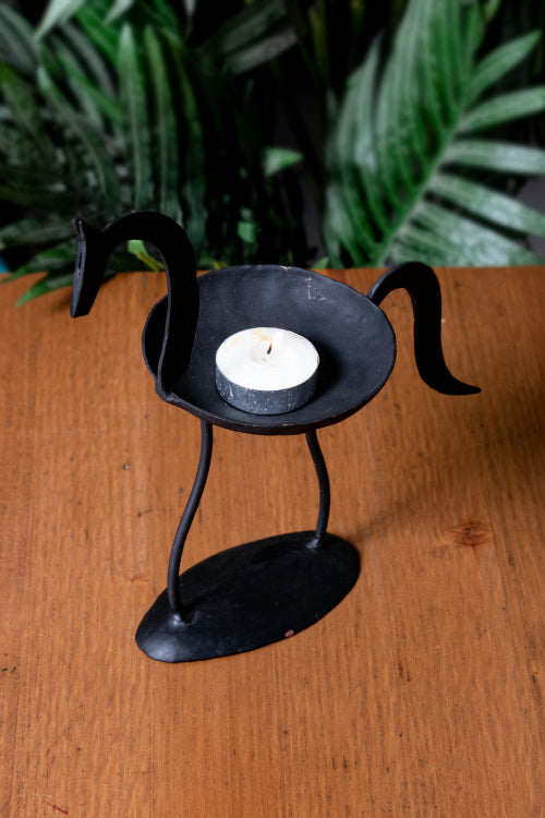 TICH Bastar Tribal Art Tealight Holder - Horse (Medium)