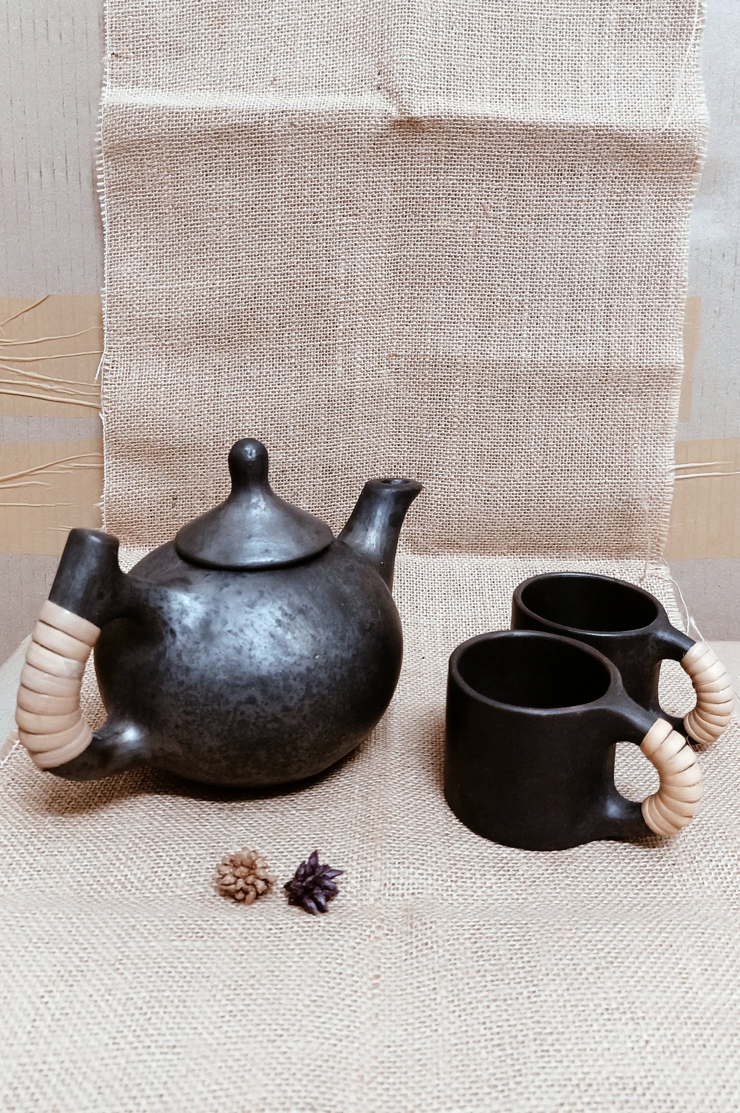Terracotta by Sachii "Longpi Black Pottery Small Tea Set"