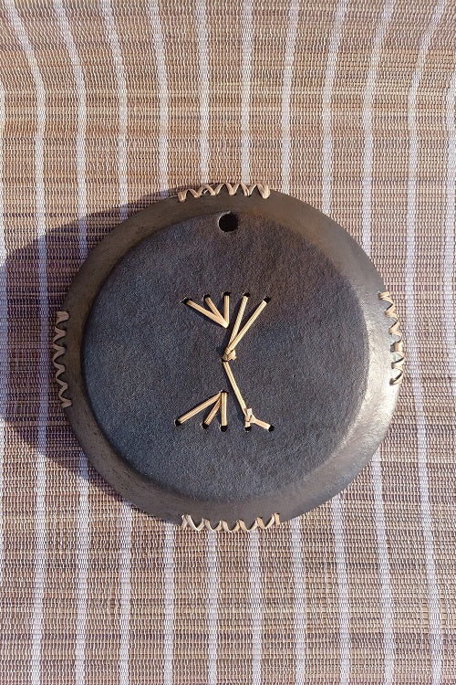 Terracotta by Sachii Longpi Black Pottery Wall Plate Round