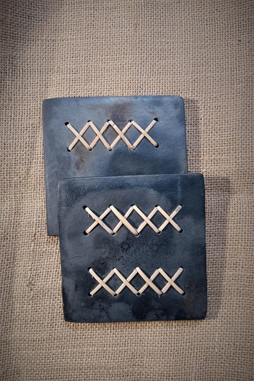 Terracotta by Sachii "Longpi Black Pottery Coaster Square" Set of 2