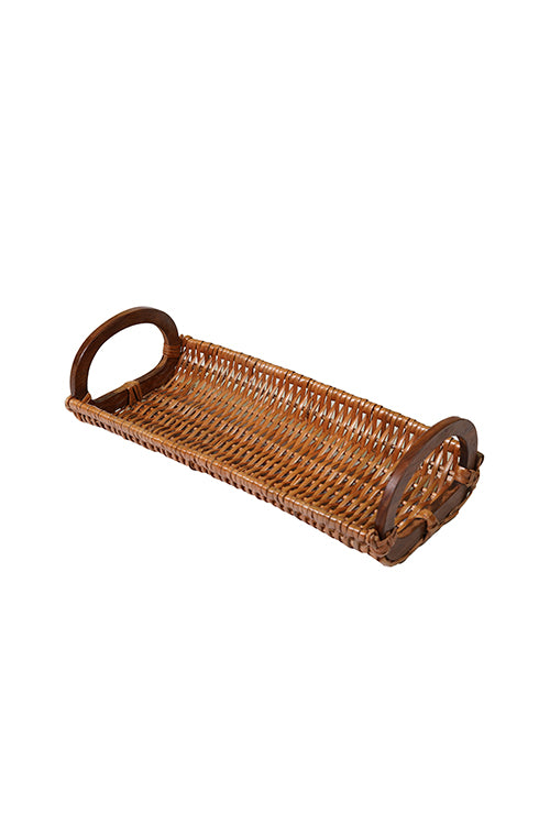 Kadam Haat Handmade Wicker Bread Tray (Brown)