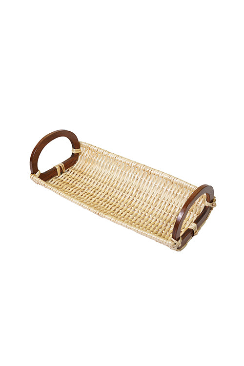 Kadam Haat Handmade Wicker Bread Tray (White)