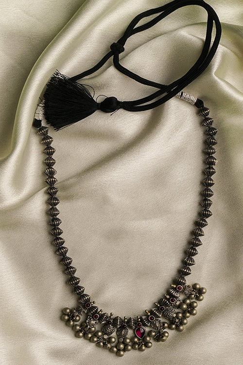 TICH Pure Silver Traditional Maharashtrian Neckpiece - Javmani Saaz