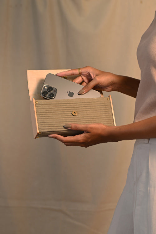 Lukka Chuppi Mini Clutch (Solid Khaki)