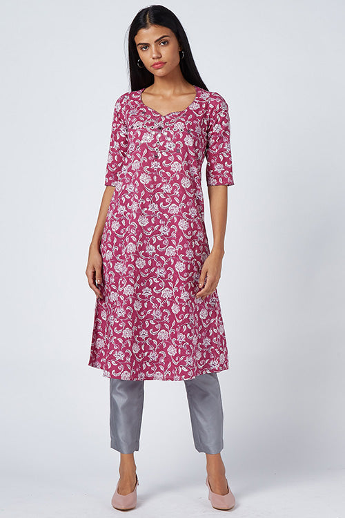 New Season Cotton Block Printed Dress For Women Online