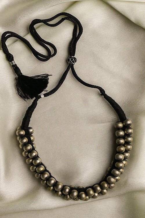 TICH Pure Silver Traditional Maharashtrian Choker - Golmani Thushi