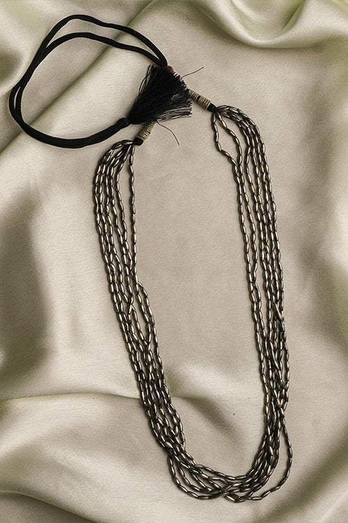 TICH Pure Silver Traditional Maharashtrian Neckpiece - Tandul Haar