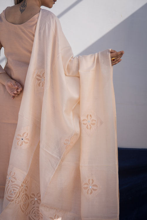 Urmul'Advika' Festive' Chanderi Kurti.(2Pc Kurta And Dupatta Set)