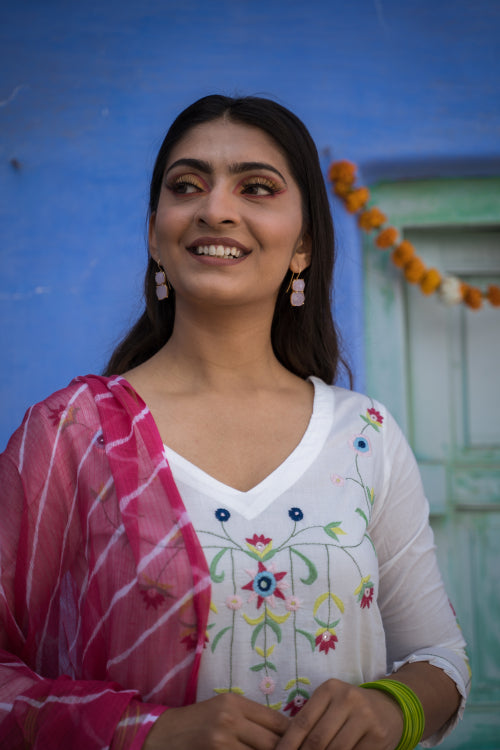 Urmul 'Ardvan' Pure Cotton Kurti set.(Kurti,Pant and Dupatta)