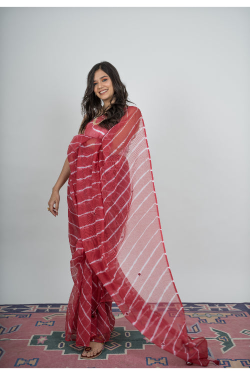 Urmul 'Malti ' Pure Cotton Kotta Doriya Saree.
