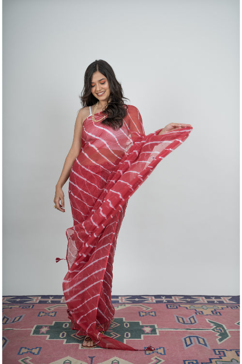 Urmul 'Malti ' Pure Cotton Kotta Doriya Saree.
