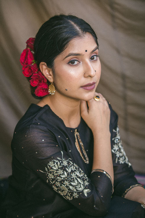 Urmul Souma Embroidered Chanderi Kurta Pant Dupatta Set Online