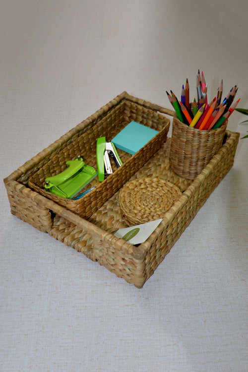 Dharini Water Hyacinth Rectangular Basket