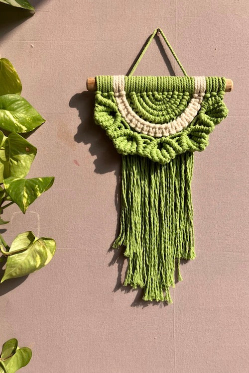 House Of Macrame 'Kyaari' Wall-Hanging - Green