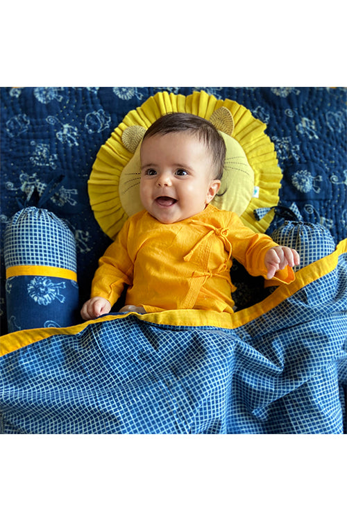 Whitewater Kids Organic Gift Set - Zoo Dohar And Mustard Seed Pillow With Maracas