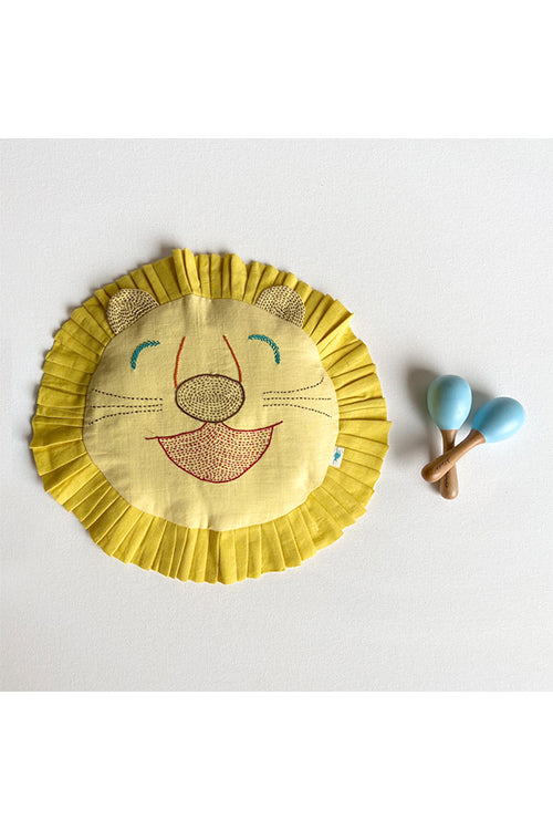 Whitewater Kids Organic Gift Set - Zoo Dohar And Mustard Seed Pillow With Maracas