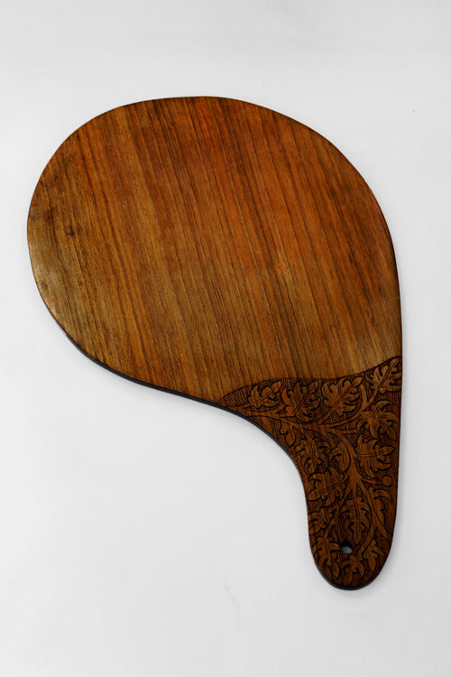 Zaina By Ctok Raindrop Walnut Wood Cheese Board