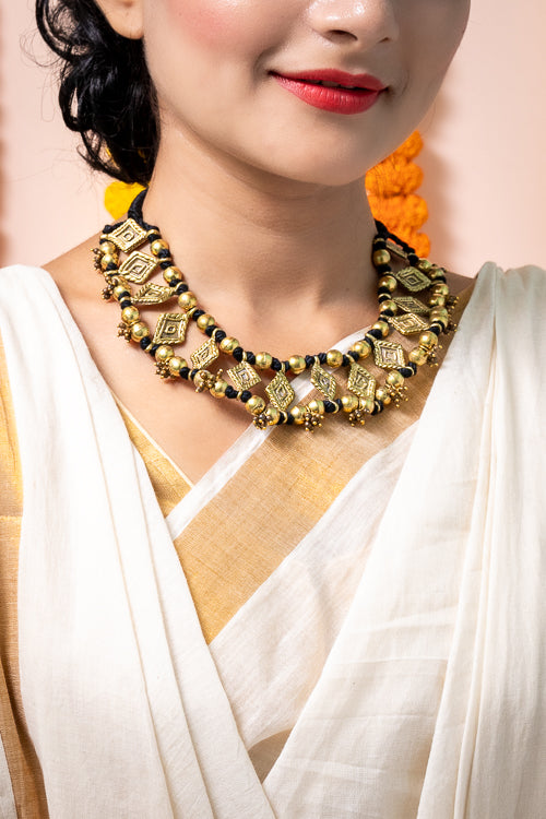 Miharu Brass Thread Choker Necklace D85b – Okhaistore