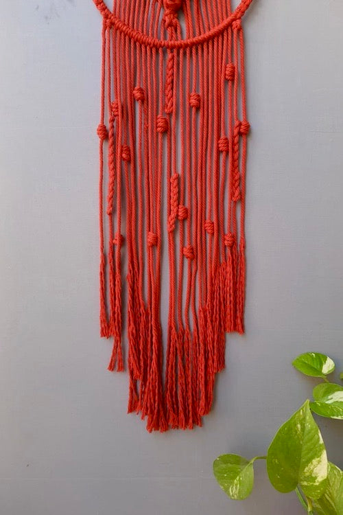 House of Macrame Handcrafted Macrame 'Le Coeur' Dream-Catcher