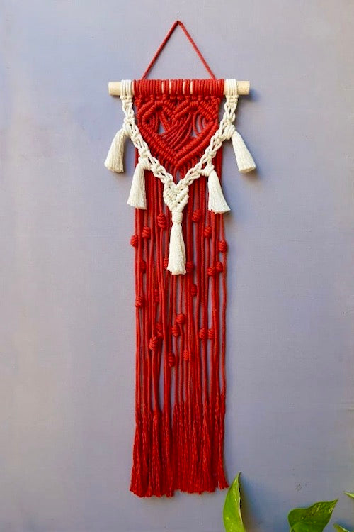 Heart-beat Handcrafted Macrame Wall Hanging Online