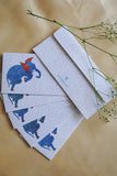 Ekibeki Gond Envelope Set Of 6 - Elephant