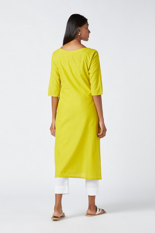 Okhai 'Surya' Embroidered Cotton Kurta