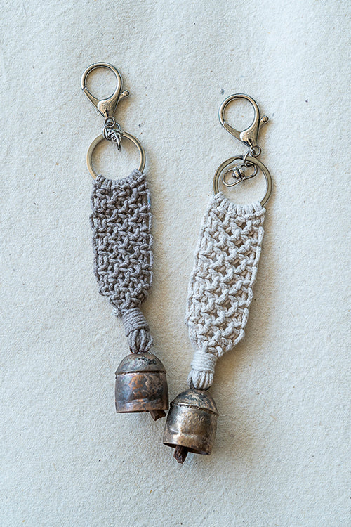 108Knots Aria Classic Keyrings Ecru-(Set Of 2)