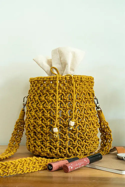 On-The-Go Hand-Knotted Bucket Bag