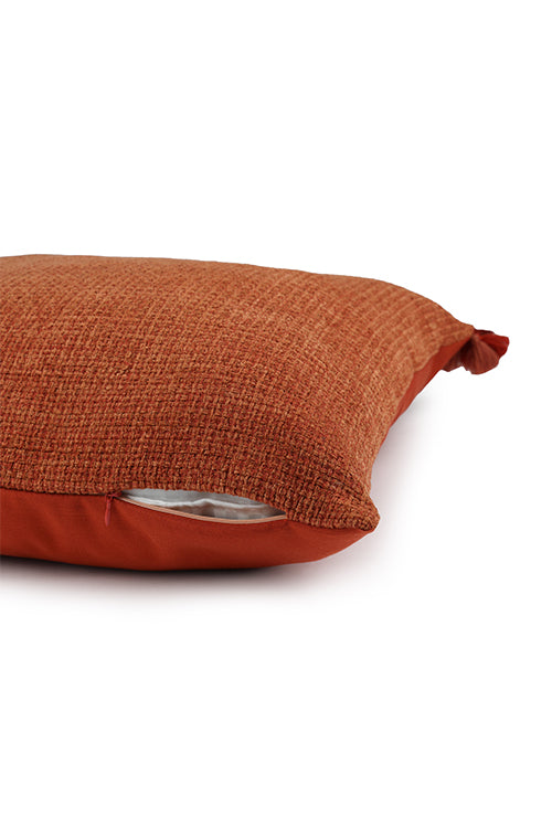 Onset Homes Ananya Handwoven Cushion-Rust